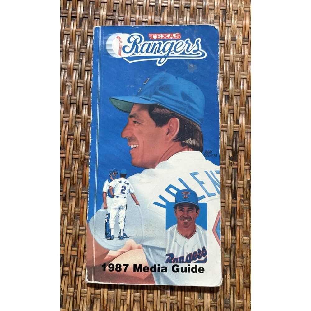 1987 Texas Rangers Vintage Media Guide Book